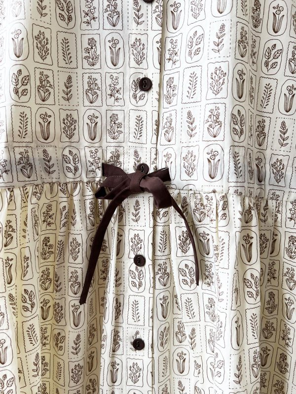 画像3: le ciel／ボタニカルプリントワンピース・アイボリー (3)