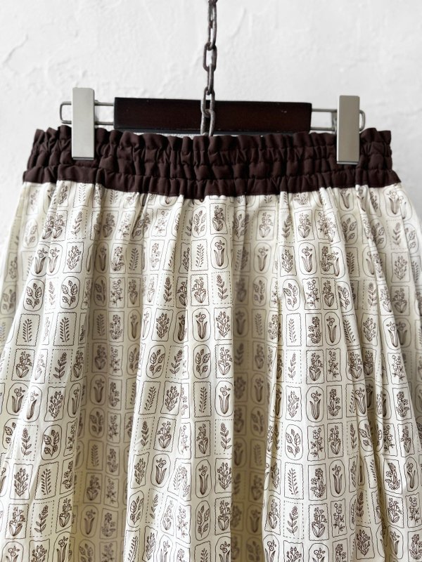 画像8: le ciel／ボタニカルプリントスカート・アイボリー (8)