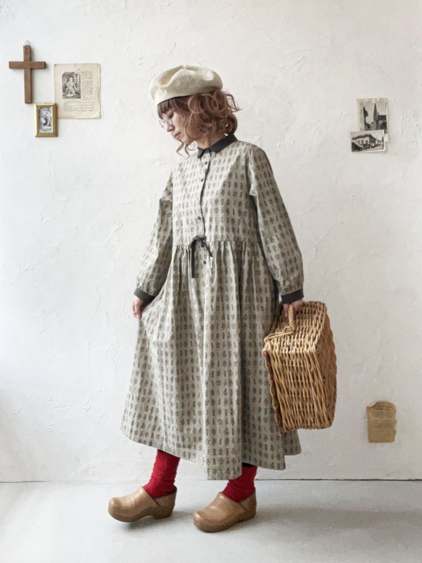 画像12: le ciel／ボタニカルプリントワンピース・アイボリー (12)