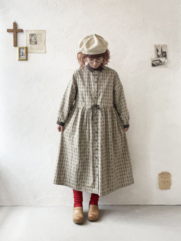 画像15: le ciel／ボタニカルプリントワンピース・アイボリー (15)