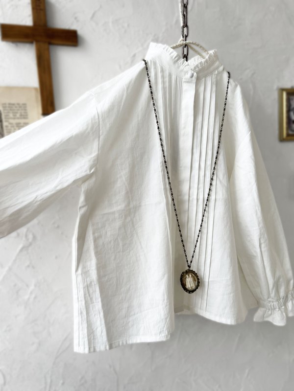 画像2: le ciel／コットンソフトツイルブラウス・オフ (2)