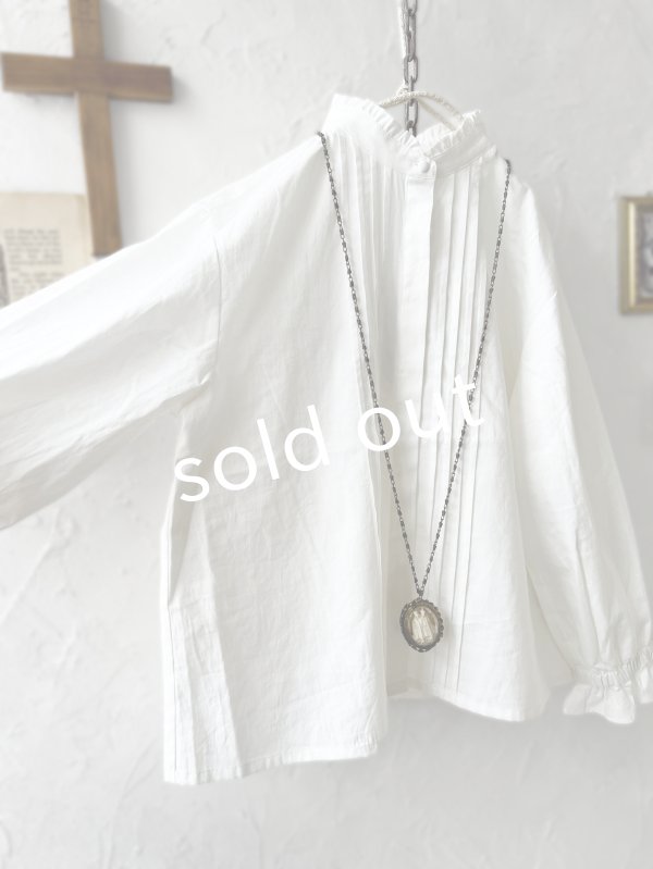 画像2: le ciel／コットンソフトツイルブラウス・オフ (2)