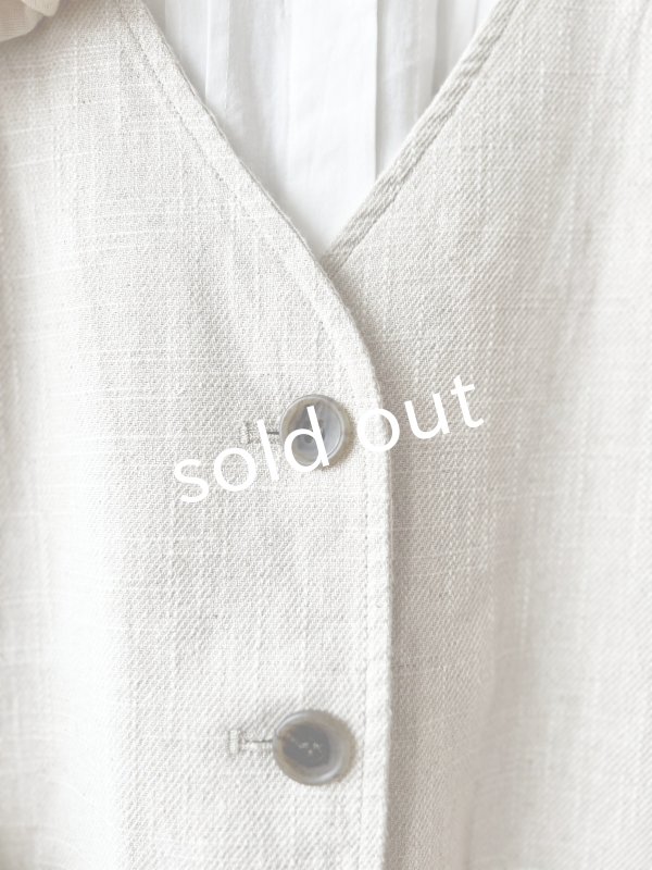 画像5: le ciel／ノーカラージャケット・生成り (5)