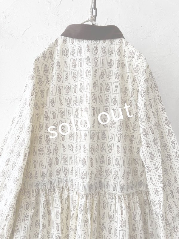 画像10: le ciel／ボタニカルプリントワンピース・アイボリー (10)