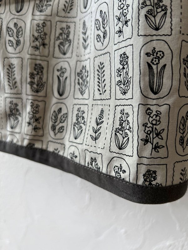 画像5: le ciel／ボタニカルプリントスカート・チャコールグレー (5)