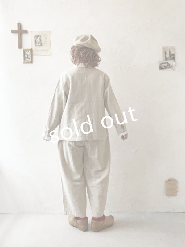 画像18: le ciel／ノーカラージャケット・生成り (18)