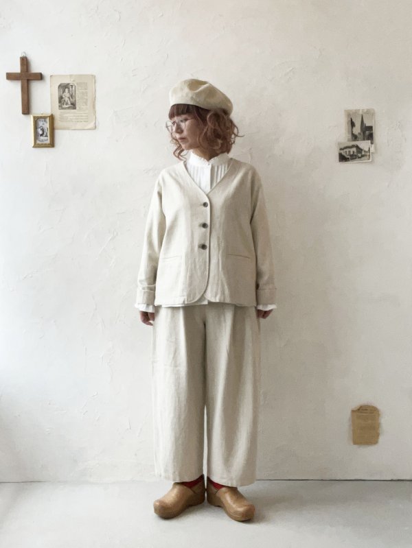 画像12: le ciel／タックパンツ・黒 (12)