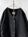 画像8: le ciel／ノーカラージャケット・黒 (8)