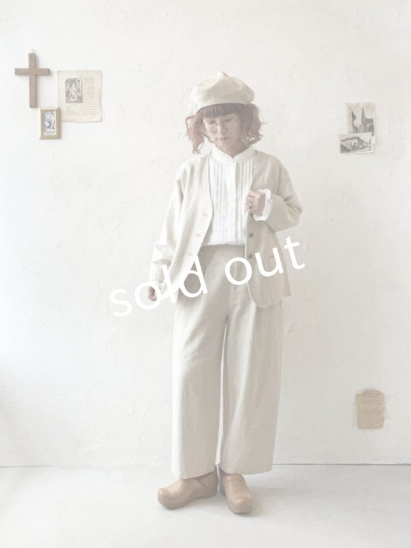 画像13: le ciel／タックパンツ・生成り (13)