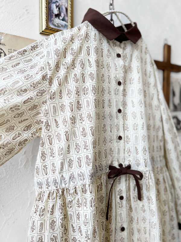 画像8: le ciel／ボタニカルプリントワンピース・アイボリー (8)