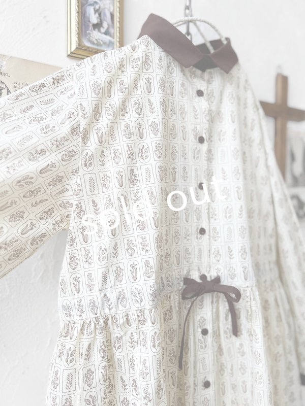 画像8: le ciel／ボタニカルプリントワンピース・アイボリー (8)