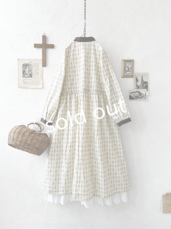 画像9: le ciel／ボタニカルプリントワンピース・アイボリー (9)