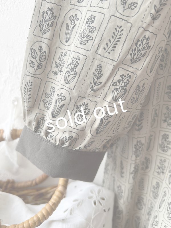 画像5: le ciel／ボタニカルプリントワンピース・グレージュ (5)