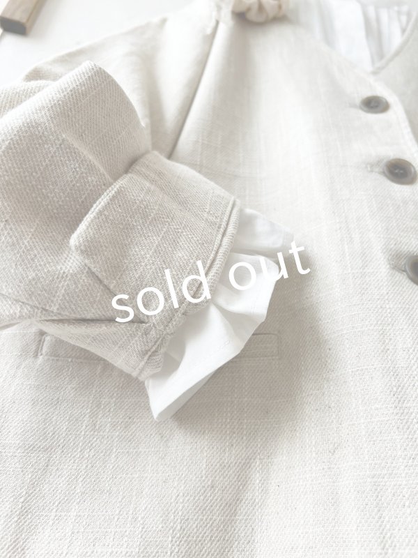 画像7: le ciel／ノーカラージャケット・生成り (7)