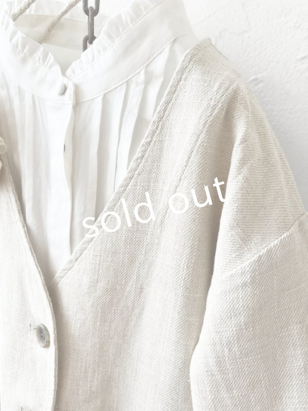 画像6: le ciel／ノーカラージャケット・生成り (6)