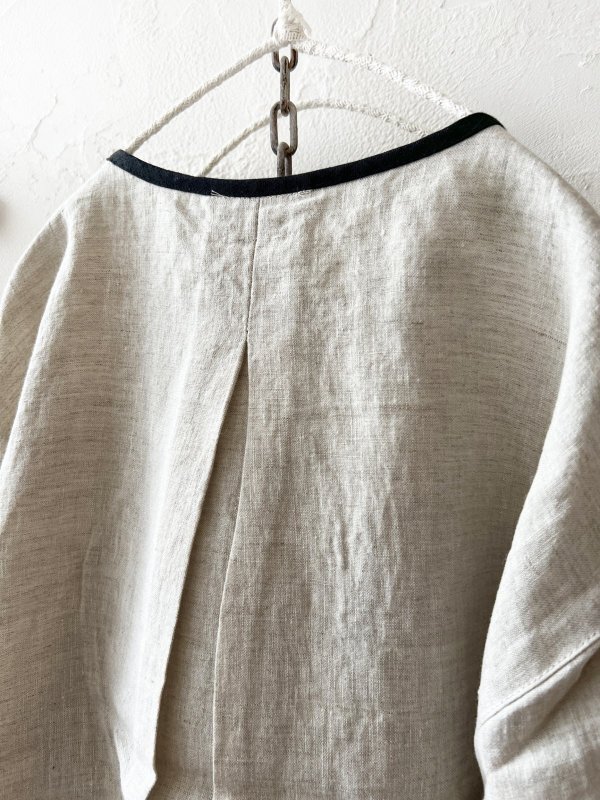 画像10: le ciel de demain／リネンパイピングブラウス・生成り (10)