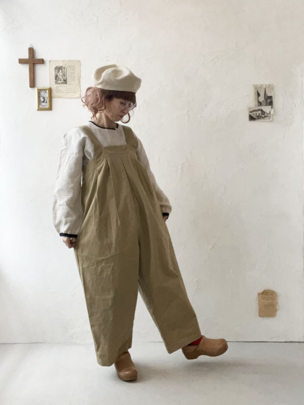 画像14: le ciel de demain／ツイルサロペット・ベージュ (14)