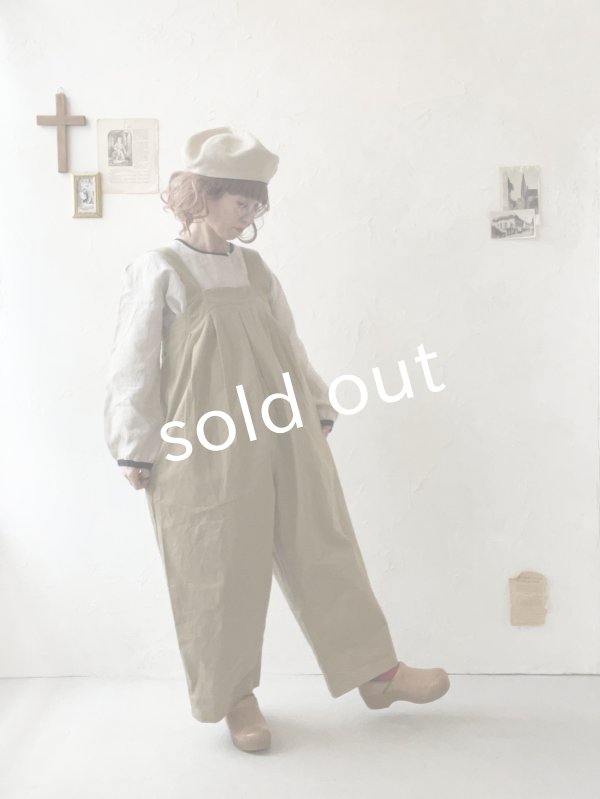 画像14: le ciel de demain／ツイルサロペット・ベージュ (14)