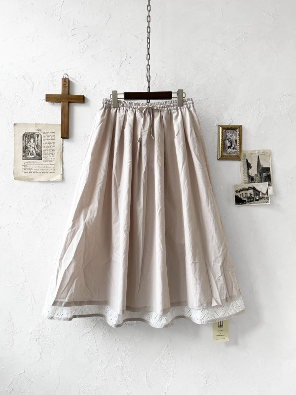 画像7: le ciel a tempsdoux／刺繍レース2wayスカート・オフ (7)