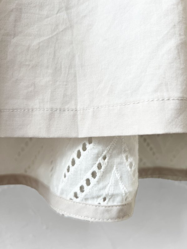 画像11: le ciel a tempsdoux／刺繍レース2wayスカート・黒 (11)