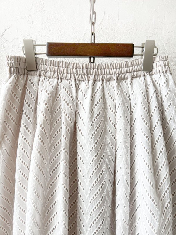 画像2: le ciel a tempsdoux／刺繍レース2wayスカート・オフ (2)