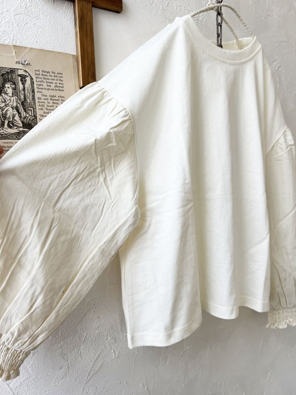 画像7: le ciel de demain／パフスリーブカットソー・オフ (7)