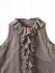 画像7: Reliure／FRILL VEST・moca tweed (7)