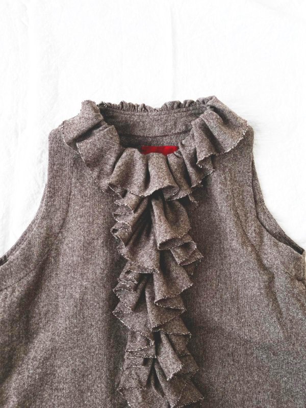画像7: Reliure／FRILL VEST・moca tweed (7)