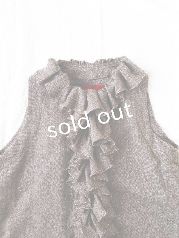 画像7: Reliure／FRILL VEST・moca tweed (7)