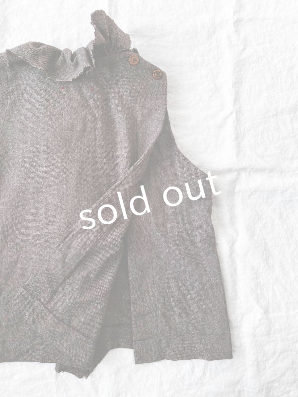 画像10: Reliure／FRILL VEST・moca tweed (10)