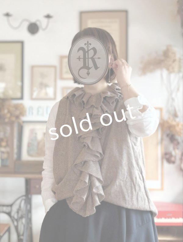 画像4: Reliure／FRILL VEST・moca tweed (4)