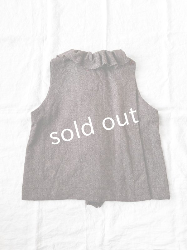 画像9: Reliure／FRILL VEST・moca tweed (9)