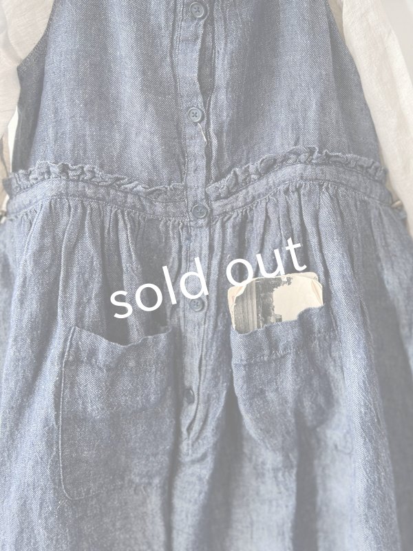 画像9: ubasoku/0021 2wayポケットジャンパースカート・インディゴ (9)