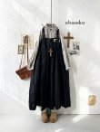 画像1: ubasoku/0020 2wayポケットジャンパースカート・黒 (1)