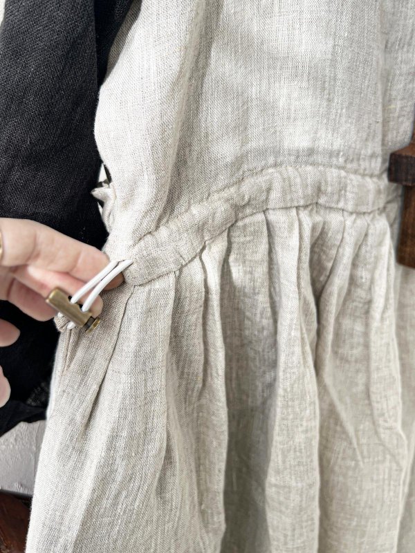 画像4: ubasoku/0020 2wayポケットジャンパースカート・ナチュラル (4)