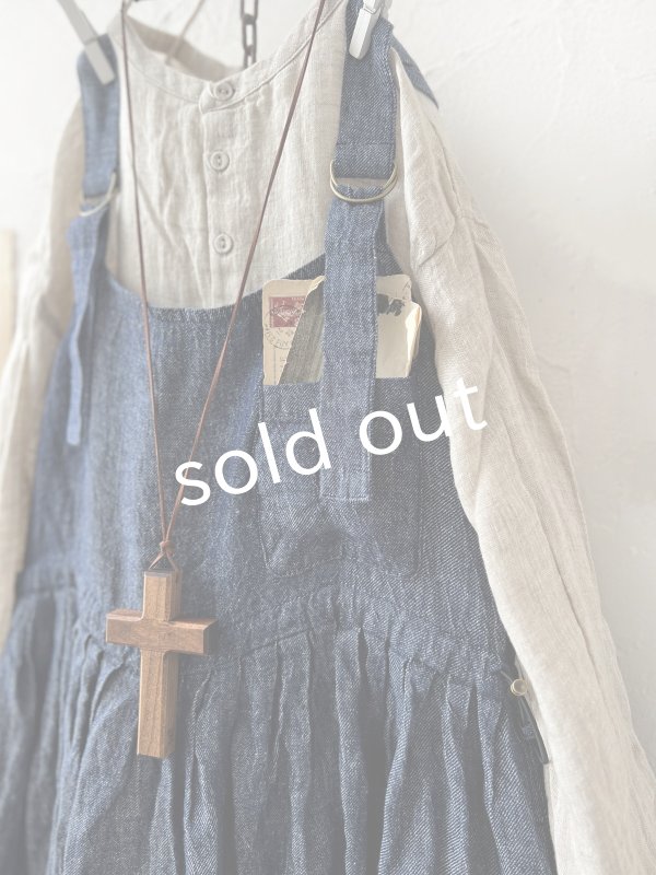 画像4: ubasoku/0021 2wayポケットジャンパースカート・インディゴ (4)