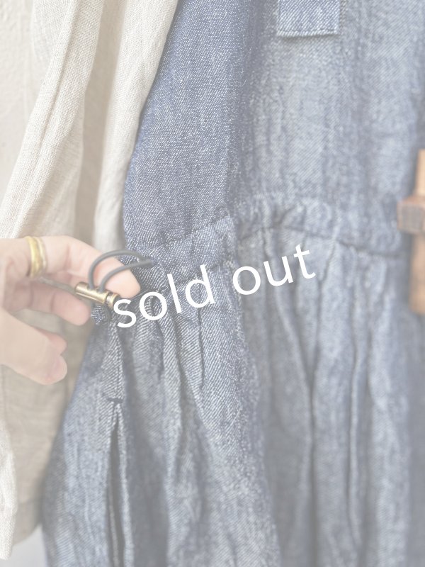 画像5: ubasoku/0021 2wayポケットジャンパースカート・インディゴ (5)