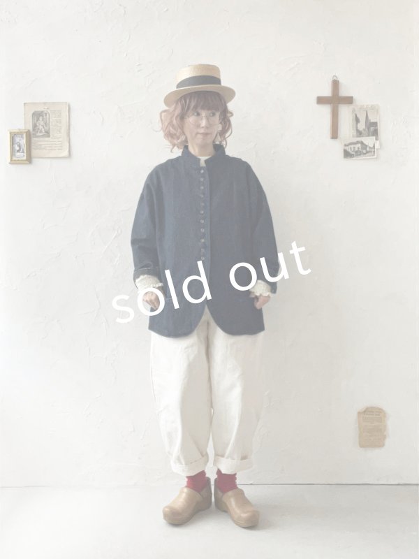 画像13: 08mab/デニムスタンドカラージャケット・インディゴ (13)