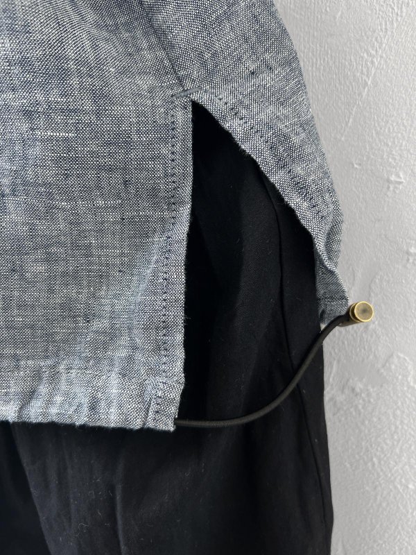 画像11: ubasoku/0017 フード付きデニムバルーンブラウス・インディゴ (11)