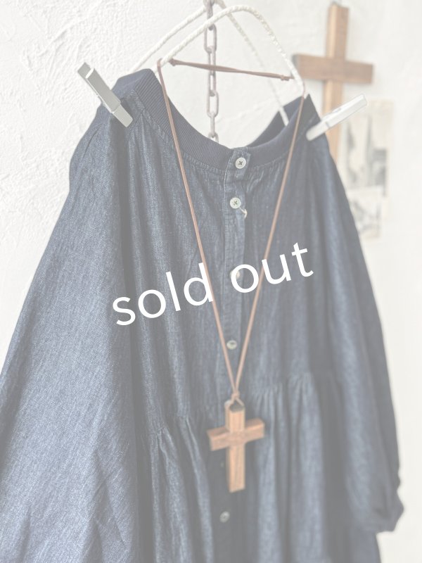 画像4: ubasoku/0039 デニムティアードワンピース・インディゴ (4)