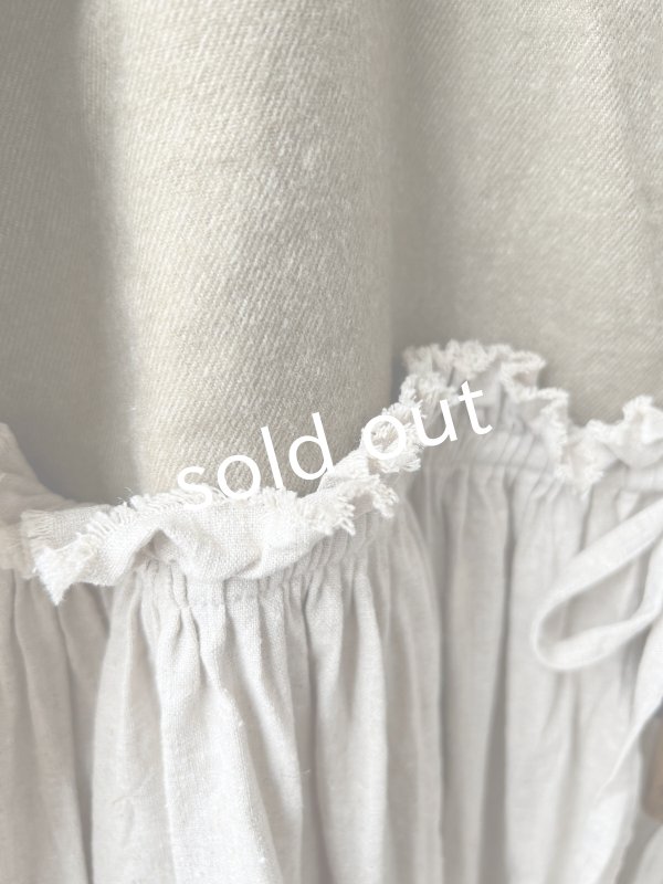 画像4: MARCHE' DE SOEUR／ベストワンピース・オリーブベージュ×生成り (4)