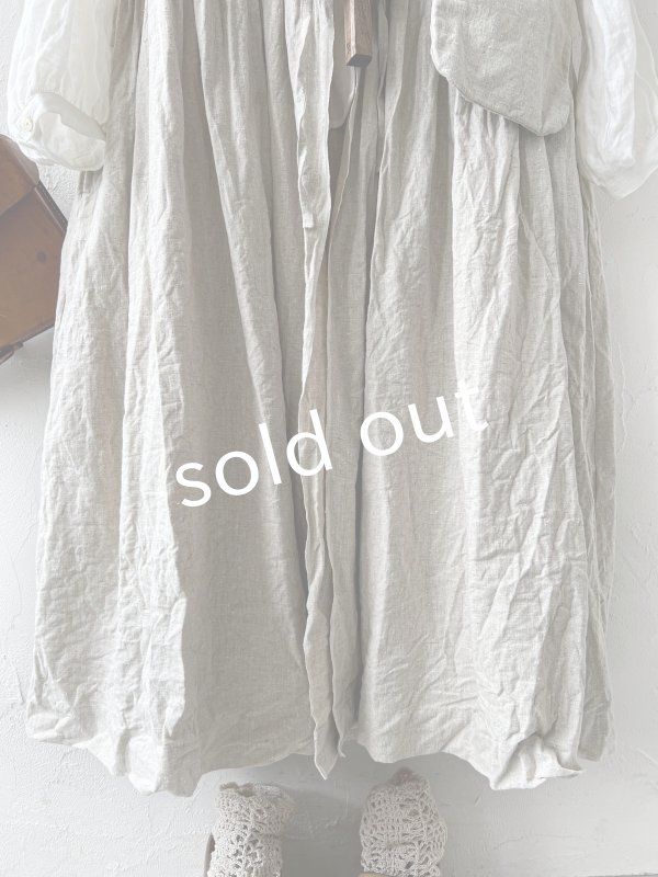 画像3: MARCHE' DE SOEUR／ベストワンピース・オリーブベージュ×生成り (3)