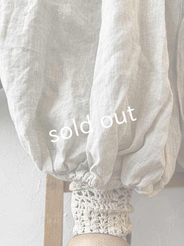 画像4: ubasoku/0053 ウエストリブボリュームパンツ・ナチュラル (4)