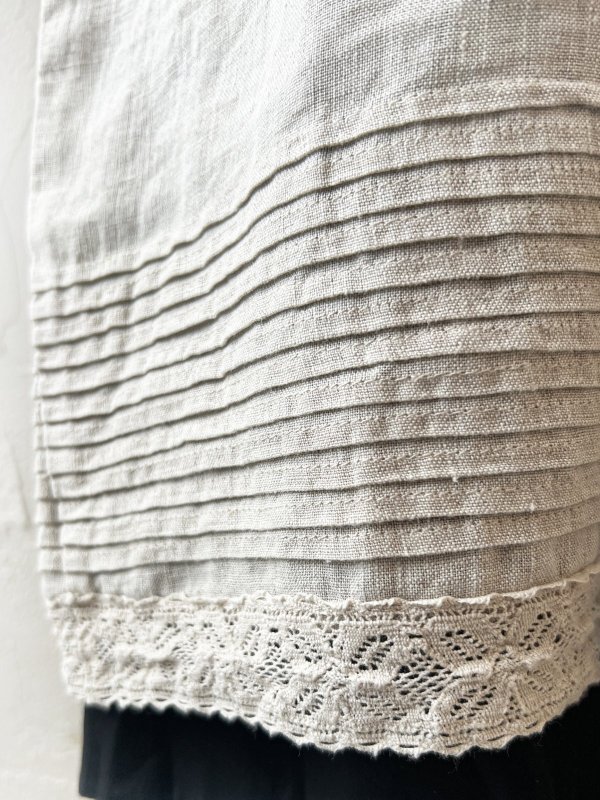 画像9: ubasoku/0023 裾レースのタックジャンパースカート・黒 (9)