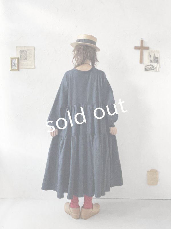 画像11: ubasoku/0039 デニムティアードワンピース・インディゴ (11)