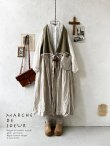 画像1: MARCHE' DE SOEUR／ベストワンピース・オリーブベージュ×生成り (1)