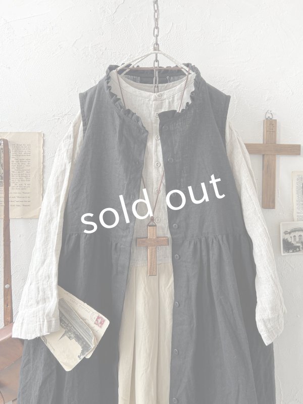 画像2: ubasoku/0114  ノースリーブワンピース・黒 (2)