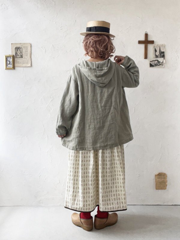 画像13: 08mab/リネンフードプルオーバー・ベージュ (13)