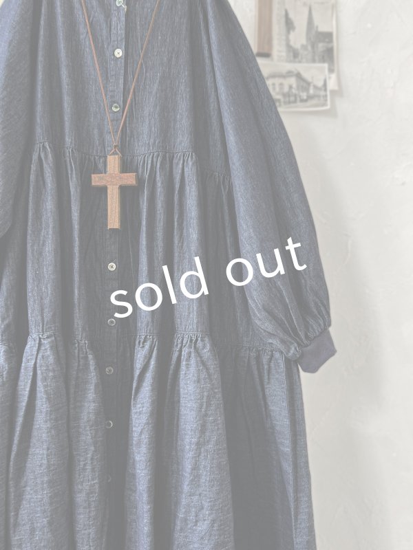 画像5: ubasoku/0039 デニムティアードワンピース・インディゴ (5)