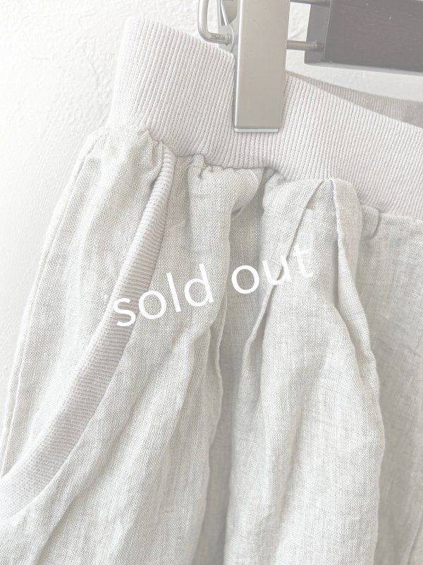 画像3: ubasoku/0053 ウエストリブボリュームパンツ・ナチュラル (3)